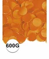Feest confetti 600 gram oranje feestje