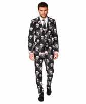 Feest kostuum doodshoofden print feestje