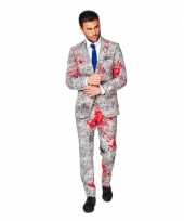 Feest kostuum zombie bloedhanden print feestje