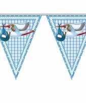Feest vlaggetjes geboorte jongen feestje