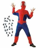 Feestkleding spinnenman met spinnen maat l voor kinderen feestje