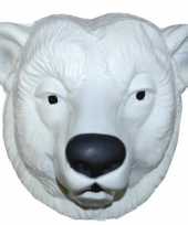 Feestmasker ijsbeer wit voor volwassenen feestje