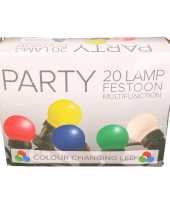 Festoon buitenfeestverlichting gekleurde rgb lampbolletjes 12 m feestje