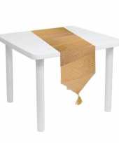 Hawaii thema feestversiering tafelloper bamboeprint kunststof 150 x 28 cm feestje