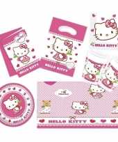 Hello kitty thema kinderfeestje versiering pakket 7 12 personen feestje