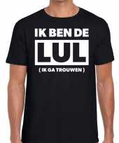 Ik ben de lul vrijgezellen feest t-shirt zwart heren feestje