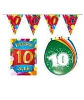 Leeftijd feestartikelen 10 jaar voordeel pakket feestje