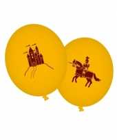 Ridderfeest ballonnen geel feestje