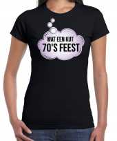 Seventies t-shirt wat een kut 70s feest zwart voor dames feestje