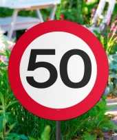 Tuinborden versiering 50 jaar feest thema 44 cm feestje