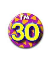 Verjaardags button i am 30 feest artikelen feestje