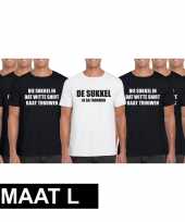 Vrijgezellenfeest heren t shirt pakket de sukkel maat l feestje