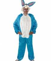 Vrijgezellenfeest kostuum blauw konijn feestje