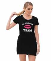 Vrijgezellenfeest team jurkje zwart voor dames feestje