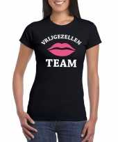 Vrijgezellenfeest team t-shirt zwart dames feestje