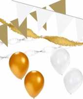 Wit gouden feest versiering pakket huiskamer feestje